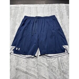 Under Armour Men's Size XL Shorts Dark Blue Workout 10" Inseam Heatgear